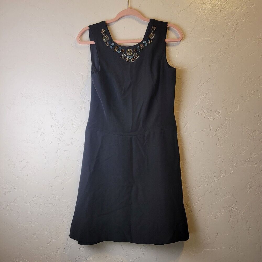 Cynthia Steffe Womens Sz 6 A-Line Black Embellished Party Dress Formal